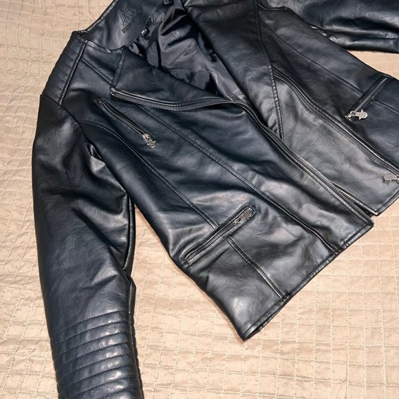 AC Luxury Collection Faux Leather Jacket XL Unisex - Picture 3 of 5